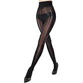 MANZI Women's Shiny Pantyhose Sheer Shimmer Tights High Waist Oil Shimmery Ultra Silky Nylons Pantyhose