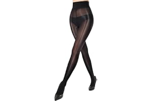 MANZI Women's Shiny Pantyhose Sheer Shimmer Tights High Waist Oil Shimmery Ultra Silky Nylons Pantyhose