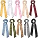 Tatuo 10 Pieces Bow Hair Tie Hair Scrunchies Elastic Hair Bow Hair Ropes Scrunchy Hair Accessories for Women Girls