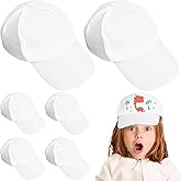 Cabilock 10Pcs Plain Blank Baseball Caps,Trucker Hats Bulk Wholesale Hats,Adjustable Back Strap Whitehats for Men Women Adult Kids Outdoor Sports