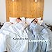 SöMN Kömforte Microfiber Dual Zone Comforter, His and Hers Blankets for Couples, Cool & Warm Two Temperature Comforter, Alternative Down Duvet Insert, Wedding Gift (White, King)