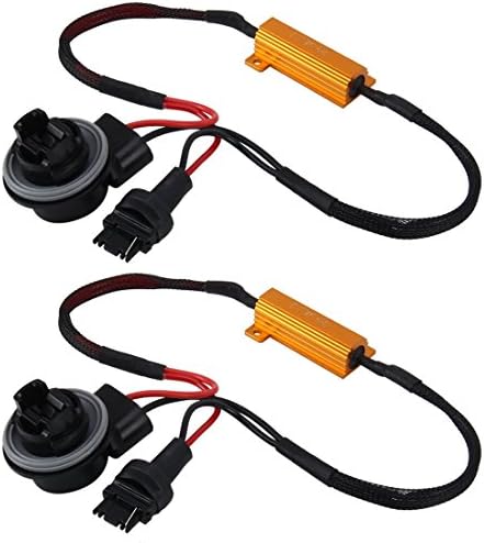 X&amp;LED 3156 Car Canbus Error Canceller Decoder Load Resistor LED 50W 8 Ohm No Blinking Decoder Heat Resistance Aluminum Case Heat Sink High Power Metal Shell Resistance, 2 PCS