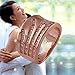 Elegant Women D¨¦cor Xmas Gift new classical rose gold plated spin white CZ filled copper ring size 8