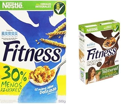 Nestlé Cereales Fitness - Cereales (500 g) + Chocolate Negro (600 ...