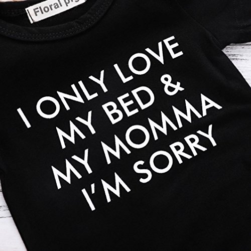 Baby Boys Girls Letter HAPPY Birthday Daddy Romper Outfit Clothes Cuekondy Summer Newborn Infant Toddler Jumpsuit (Black 2, 3M) - Thumbnail 2