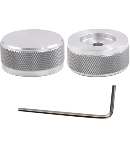 Swpeet 16 pieces, 8 colours, 20 x 16 mm, 6 mm, knurled shaft, push-on