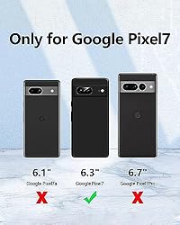 Dssairo 3 in 1 for Google Pixel 7 Case, with 2 Pack