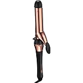 INFINITIPRO BY CONAIR Rose Gold Titanium 1 1/4-Inch Curling Iron, 1 ¼ inch barrel produces loose curls – for use on medium and long hair
