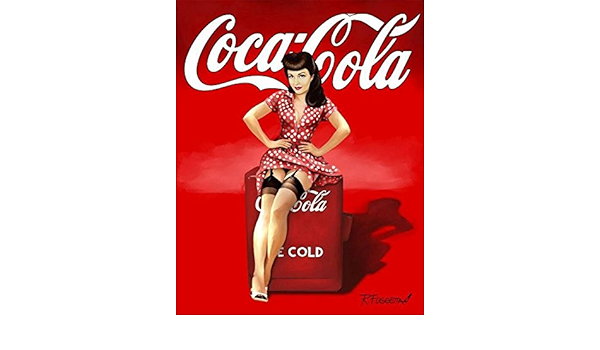 Vintage Coca Cola Pin Up Girl Nostalgia- fotos imán para ...