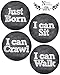 Baby's Firsts Gender Neutral Month by Month Milestone Chalkboard Stickers for Boys & Girls, Newborn Monthly Onesie Sticker Set, Anti Glare Scrapbook Photo Prop Keepsake and Baby Registry and Shower Gi