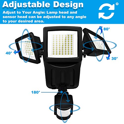 Solar Lights Outdoor, Costech Ultra Bright 182 LED Solar Motion Sensor Lights; Wide Lighting Angle Area, Waterproof Outdoor Security Lighting for Patio, Yard, Garden, Driveway - Black - Thumbnail 3