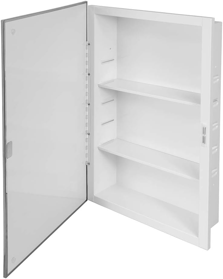 Amazon Com Prime Line Mp59750 Recessed Mirrored Medicine Cabinet 16 In X 26 In Steel Housing Shelves Pack Of 1 Home Improvement