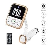 FM Transmitter Wireless Bluetooth FM Transmitter Car Kit Radio Receiver with 5V/2.1A USB Charger output Support USB Flash Driver and Micro SD Card AUX output and input