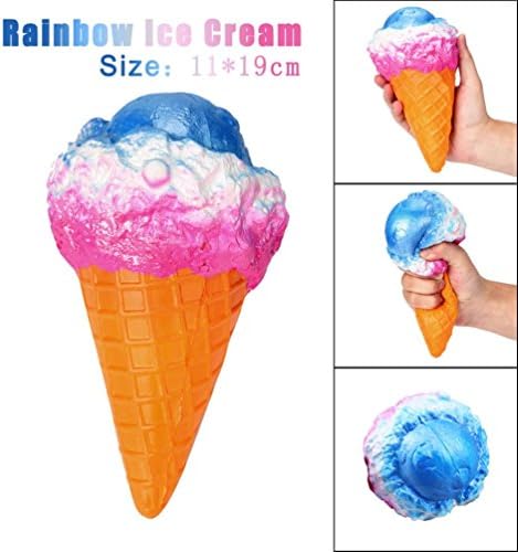 Mandystore 11cm Ice Cream Scented Squishy Charm Slow Rising Simulation Kid Toyand Time Killing Simulation Decoration Gift for Kids (Ice Cream)