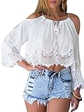 Choies Women's Chiffon Lace Drawstring Spaghetti Blouse