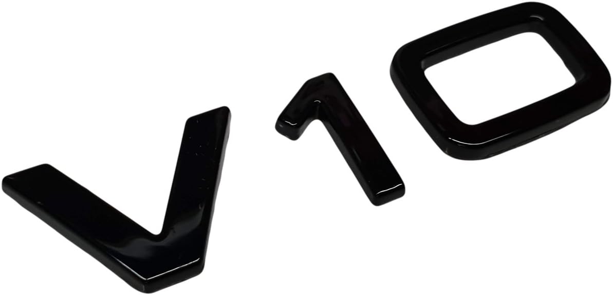 CTRONIC Wing Fender Front Rear V10 Black Glossy Badge Logo Boot Emblem Sticker Adhesive HB5R1