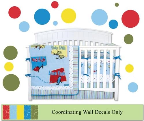 Polka Dot Wall Decals Coordinates W/ Dr. Seuss One Fish 2 Fish Bedding
