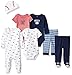 Carter's Baby Boys' 7-Piece Bodysuit Set, Navy Sports, 6 Months
