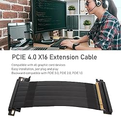 PUSOKEI PCIE 4.0 x16 Extender Riser Cable, High