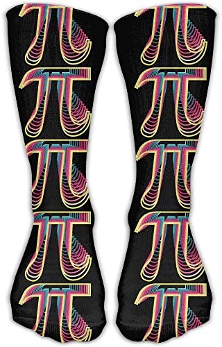 JINYIPI Knee High Socks Pi Day Math Novelty Athletic Crew Funny Tube Work Out Stockings With One Size 30cm