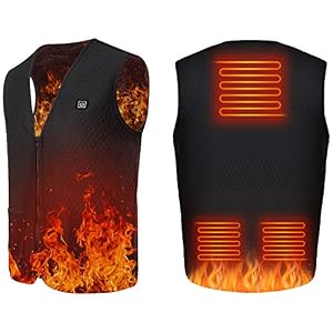 Lixada Gilet Chauffant, Gilet Chargement Usb Gilet Chauffant électrique Gilet Vêtements Chauffants Pour Activités De Plein Air Chasse Randonnée En Plein Air Ski Pêche Camping Apte à Homme Et Femmes