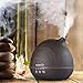 Easehold 400ml Essential Oil Diffuser Humidifier Air Purifier Upgraded Touch Sensitive Panel Full Wood Grain 7 Color LED lights Penguin Shape Wood Grain Finish ,Black