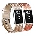 Tobfit Fitbit Charge 2 Replacement Bands (4 Pack), Soft Material Special Edition Accessories Wristbands for Fitbit Charge 2 HR, Rose Gold, Black, Gold, White, Small
