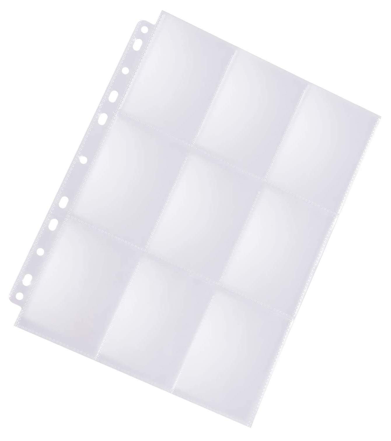 Trading Card Sleeves Transparent Waterproof Game Card Sleeves Album Trading Card Binder Storage Album Pages (540 Pockets)