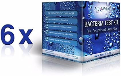 AquaVial Bacteria in Water Test Kit, Results in as Little as 15 Minutes, Do-It-Yourself, No Lab Analysis (6 Tests)