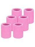 WILLBOND 6 Pack Wrist Sweatbands Sports Wristbands for Football Basketball, Running Athletic Sports