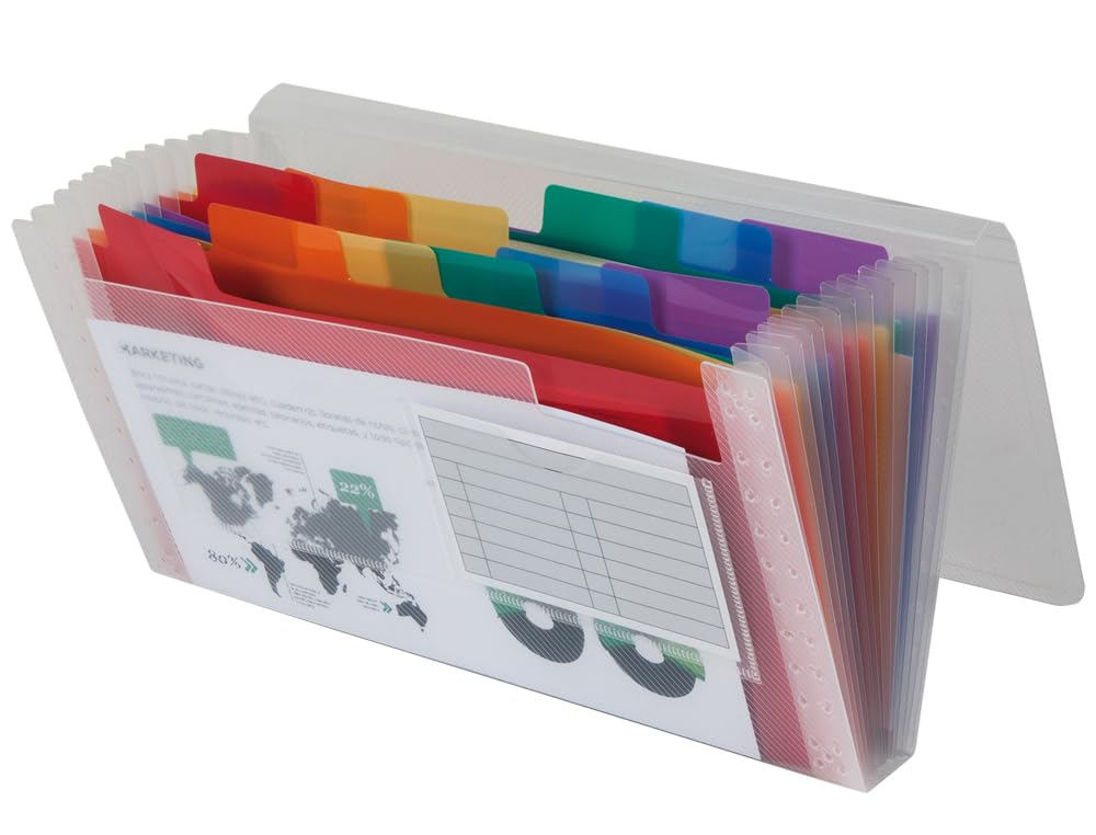Liderpapel 43804 Polypropylene Folders for Letters and Cheques Spectrafile 13