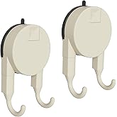Geobella Strong Suction Cup Hooks for Shower, Bathroom, Kitchen, Heavy Duty Hangers for Door Wreaths, Robe, loofah, Towel, Ut