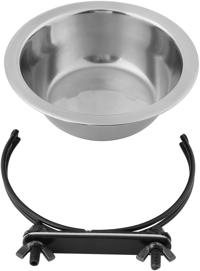 Stainless Steel Removable Hanging Bowl for Dog Crate - Food and Water Feeder for Small and Medium Dogs and Cats XL Size - Image 3