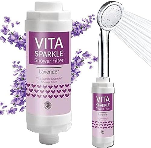 Vitamin C Filter Vita Sparkle Shower Filter - Chlorine removal filter + Vitamin C + Milk Powder + Lavender scent