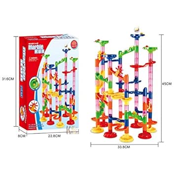 Buy Zorbes 678 7 Diy Construction Marble Race Run Maze Balls Track Building Blocks 105 Pieces Online At Low Prices In India Amazon In