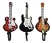 TtoyouU Set of 3 Creative Guitar Design Metal Resin Decorative Wall Mounted Storage Hooks for Hanging Coats Handbags Keys(Guitar)