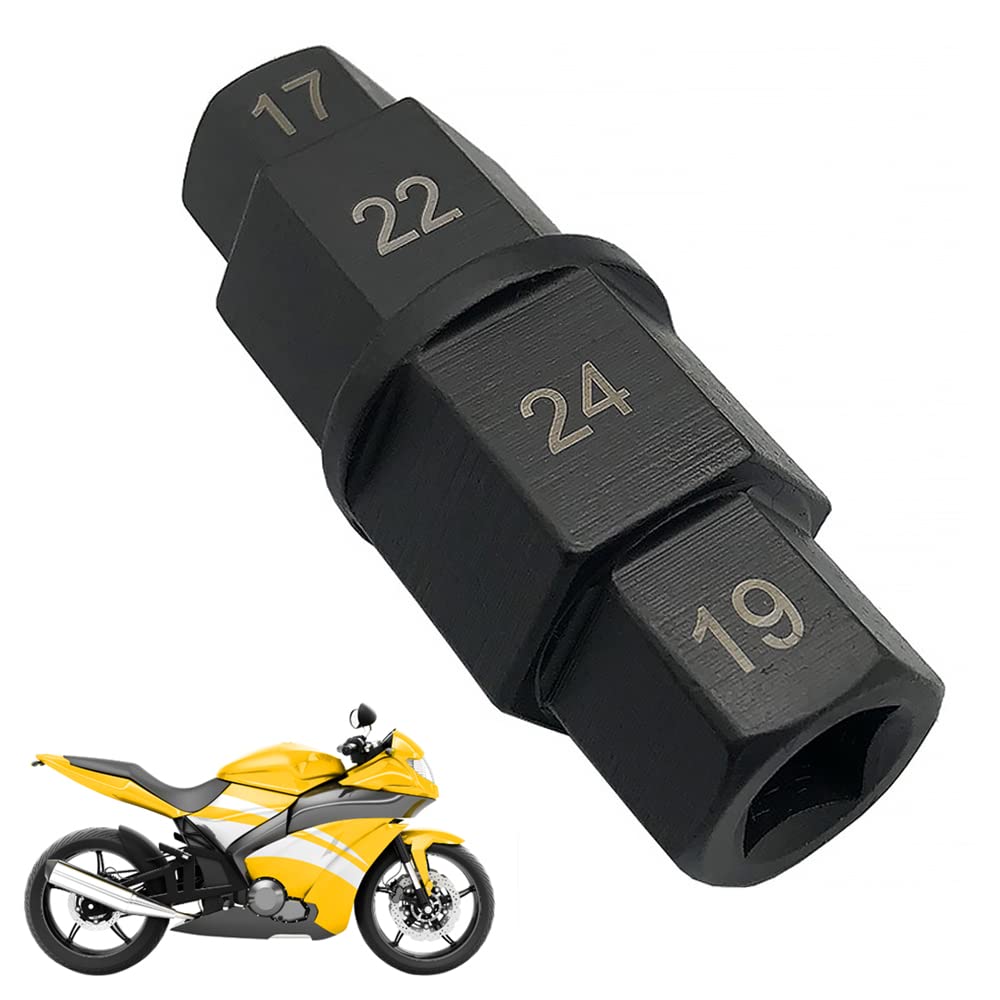 Motorcycle Spindle Tool Special Spindle Removal Tool 17mm 19mm 22mm 24mm Hex Axle Tool for Most Motorcycle Front Axle Wheel Repair