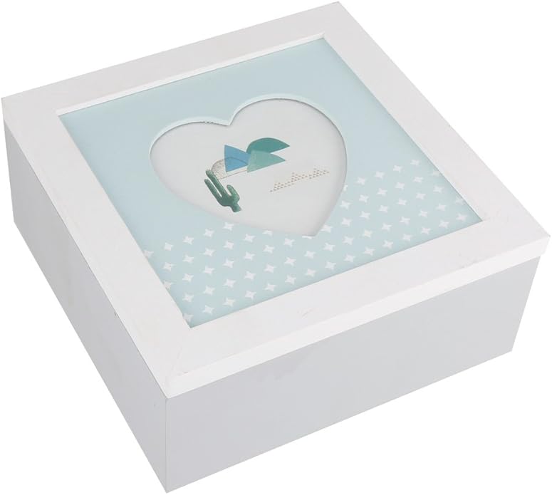 Aufbewahrungsbox für Baby-Andenken-Bilderrahmen in Herzform, für Fotos