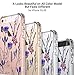 ULAK Floral iPhone SE Case Clear, iPhone 5s case, iPhone 5 case, Clear Slim Fit 5/5S/SE Case with Transparent Flexible Soft TPU Bumper Shock-Absorption Cover -Retail Packaging - Romantic Lavender