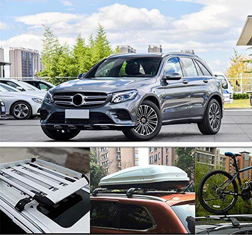 MotorFansClub Luggage Rack Roof Rack Rail Aluminum Top Cross Bar Crossbar Baggage for Mercedes Benz GLC X253 W253 GLC43 GLC200 GLC250 GLC300 GLC450 2016 2017 2018(2 PCS) - Thumbnail 6