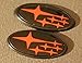 Front & Rear Glossy Badge Emblem For 2011-Up Compatible with Impreza Models (Aftermarket Product NOT OEM) (Red)