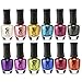 SXC Nail Polish Metallic Lacquer 15ml/0.5fl set of 12 Colors lot