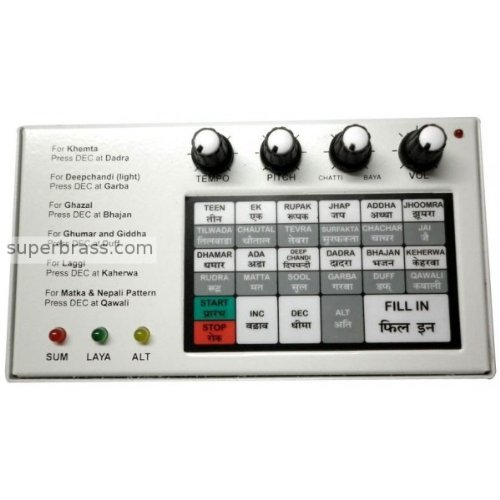 Electronic Digital Tabla Drone Machine Taal Sangat with Traditional Classic Knobs, Metal Body & Superb Speakers
