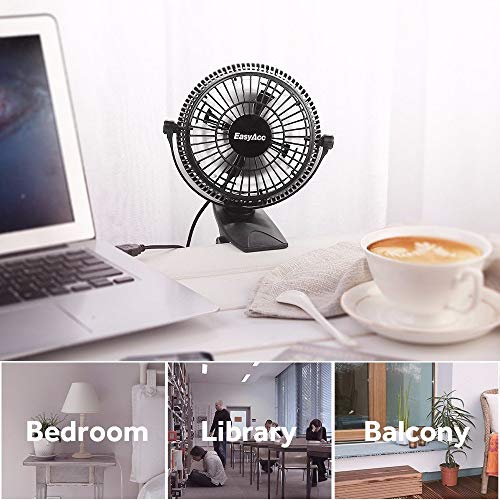 Camping Fan, EasyAcc USB Camping Fan with LED Lantern 2 Speeds Portable