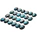 SUNYIK Sea Blue Oval Stone Cabochons Flatback Semi-precious CAB for Jewelry Making,Sea Sediment Jasper,18x25mm,Pack of 10