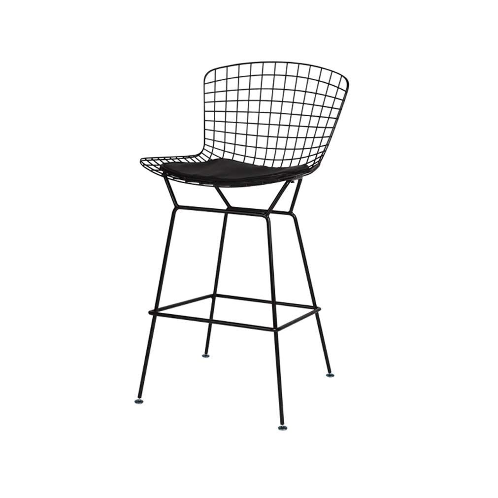 Best Bar Stool With Backrest, Black, Silver Color
