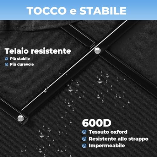 - Carrello da Giardino Pieghevole 220L, Carrello Spiaggia con Ruote Grandi, per Rimorchio per Giardino da Campeggio all'aperto Ogni Tipo di Terreno, Portata fino a 150kg