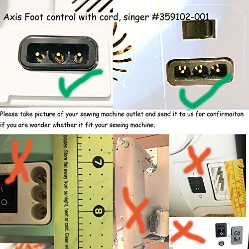 Foot Controller and Power Cord 359102001 Axis Sewing Machine Foot Pedal Control Pricepulse