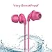 Karakao H1 Bluetooth Headphones 4.1 Wireless Runing Earbuds Workout Earphones with Mic for iPhone and Android - Pink Headset