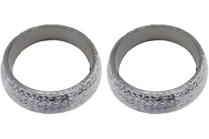 2pcs Graphite Car Exhaust Manifold Gasket - Exhaust Flange Donut Gasket, Sealed & Leak-Proof, Reduces Noise, Universal for SU